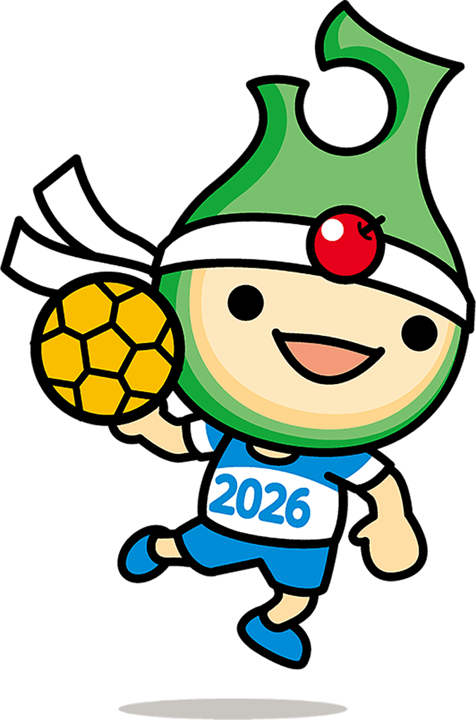 青森県民のスポーツ・健康づくりのマスコット「アップリート君」のイラスト