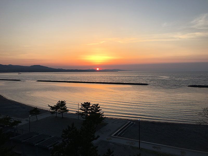 野辺地海浜公園の夕焼け