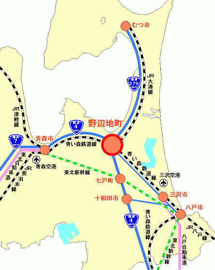 野辺地町の位置
